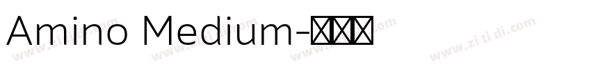 Amino Medium字体转换